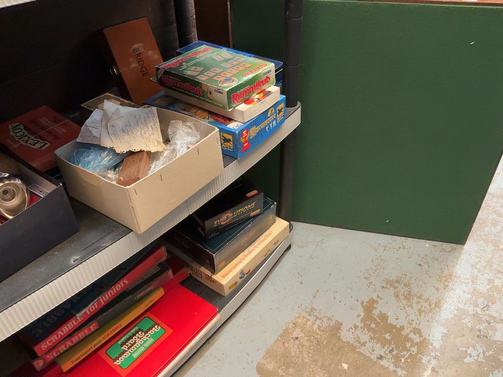 Lot 294: A Collection of Vintage Board and Tabletop Games and a Folding Card Table