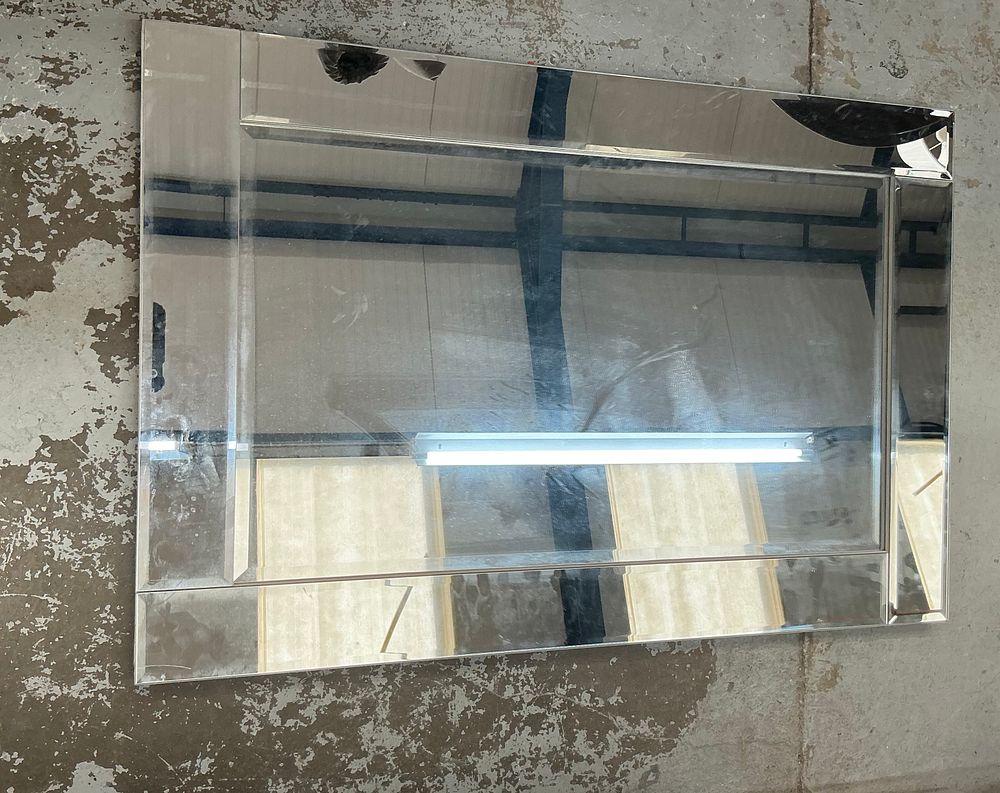 Lot 317: A Hamilton All Glass Bevelled Wall Mirror Produced for The Range