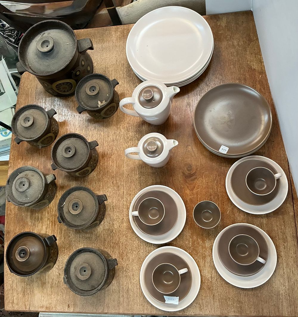 Lot 325: A Collection of Stoneware and Earthenware Tableware Including Poole and Denby Examples