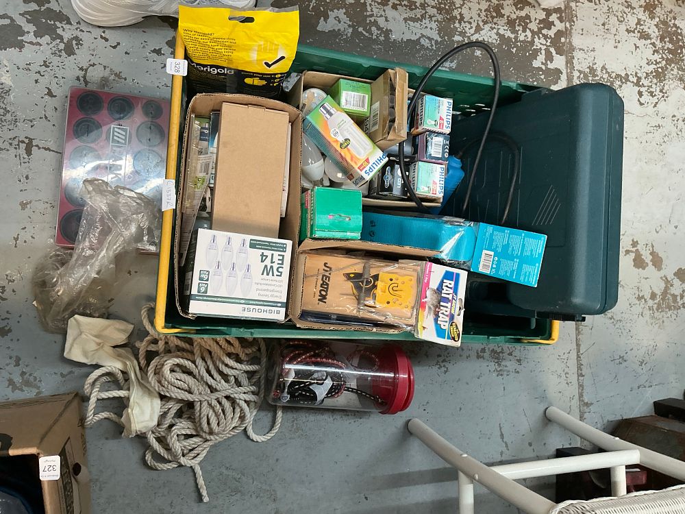 Lot 328: A Mixed Lot of Workshop and Household Sundries Including Black and Decker Power Tools