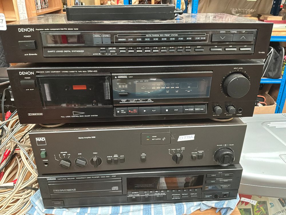 Lot 337: A Collection of Hi-Fi Audio Components Including Denon Yamaha and NAD Examples