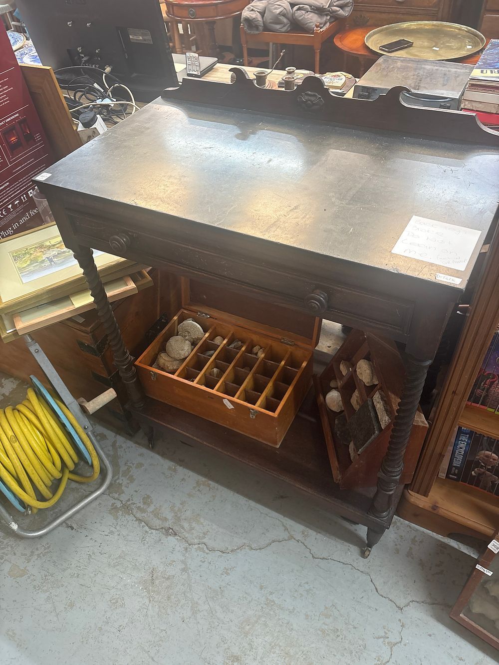 Lot 370: A Victorian Style Mahogany And Slate wash stand