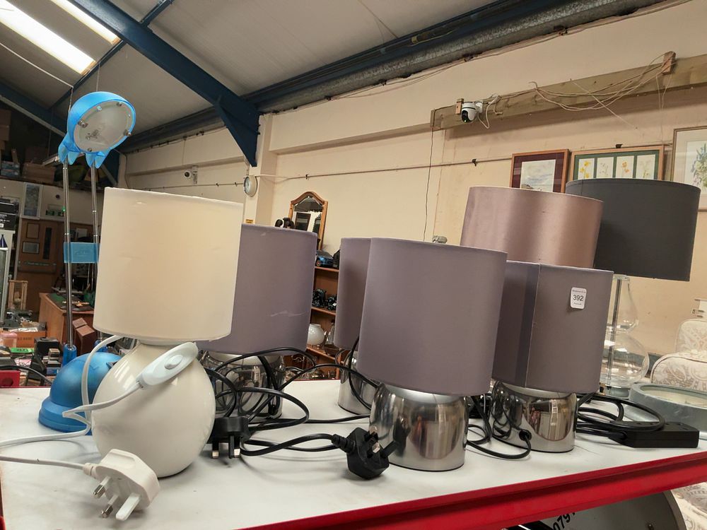 Lot 392: A Collection of Modern Table Lamps Including an IKEA Example