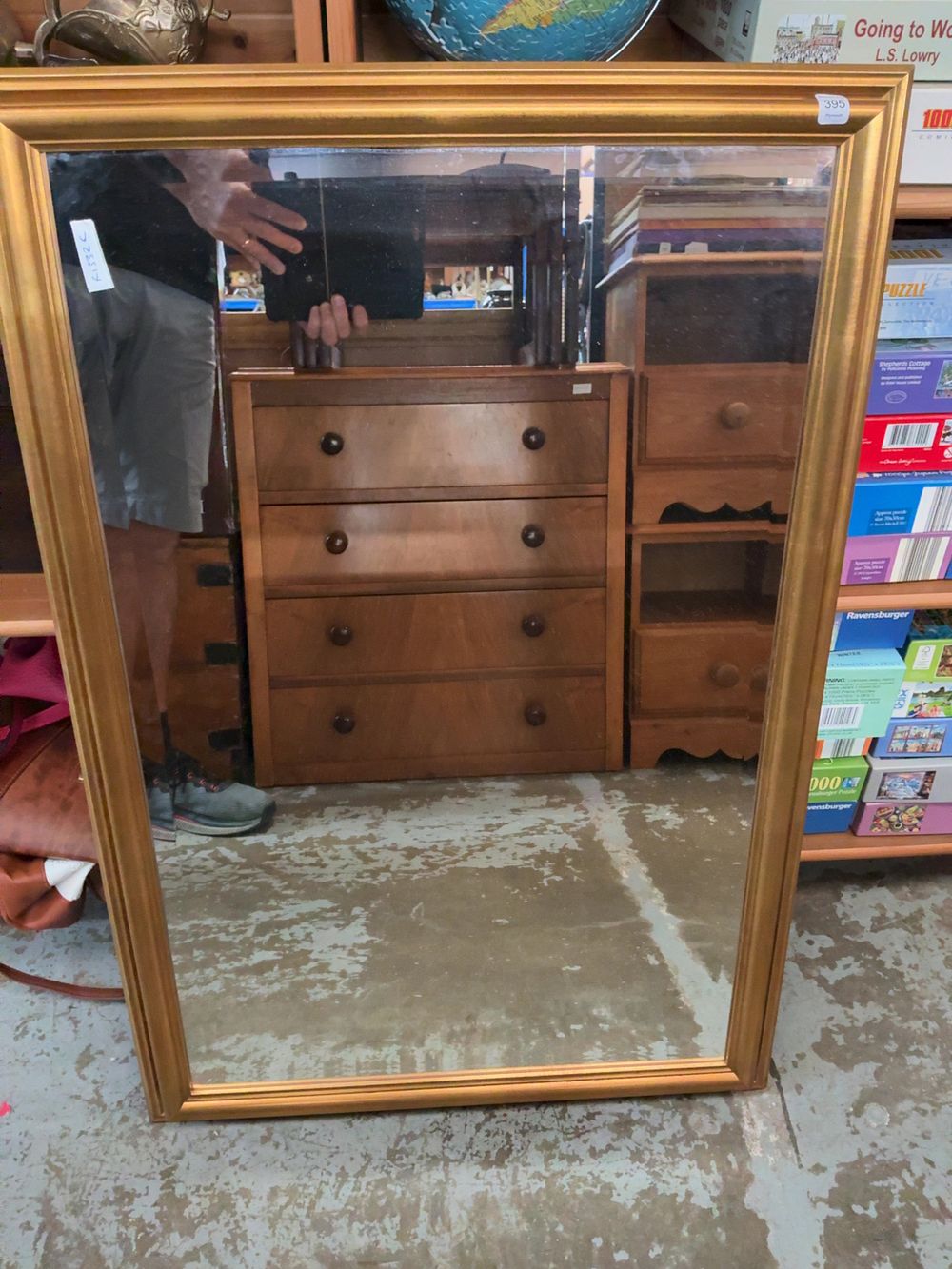 Lot 395: A Large Gilt Framed Rectangular Wall Mirror Gallery Framing Chatsworth Model