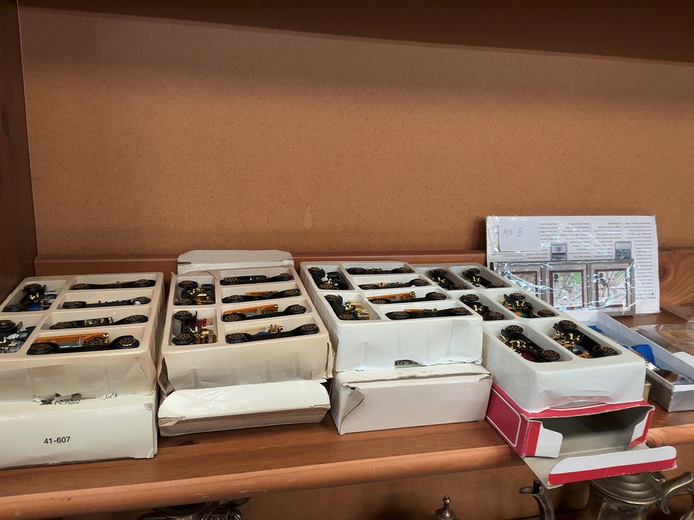 Lot 404: A Collection of Vintage style Die-Cast Model Vehicles including Reader's Digest Examples with Mixed Philatelic Displays
