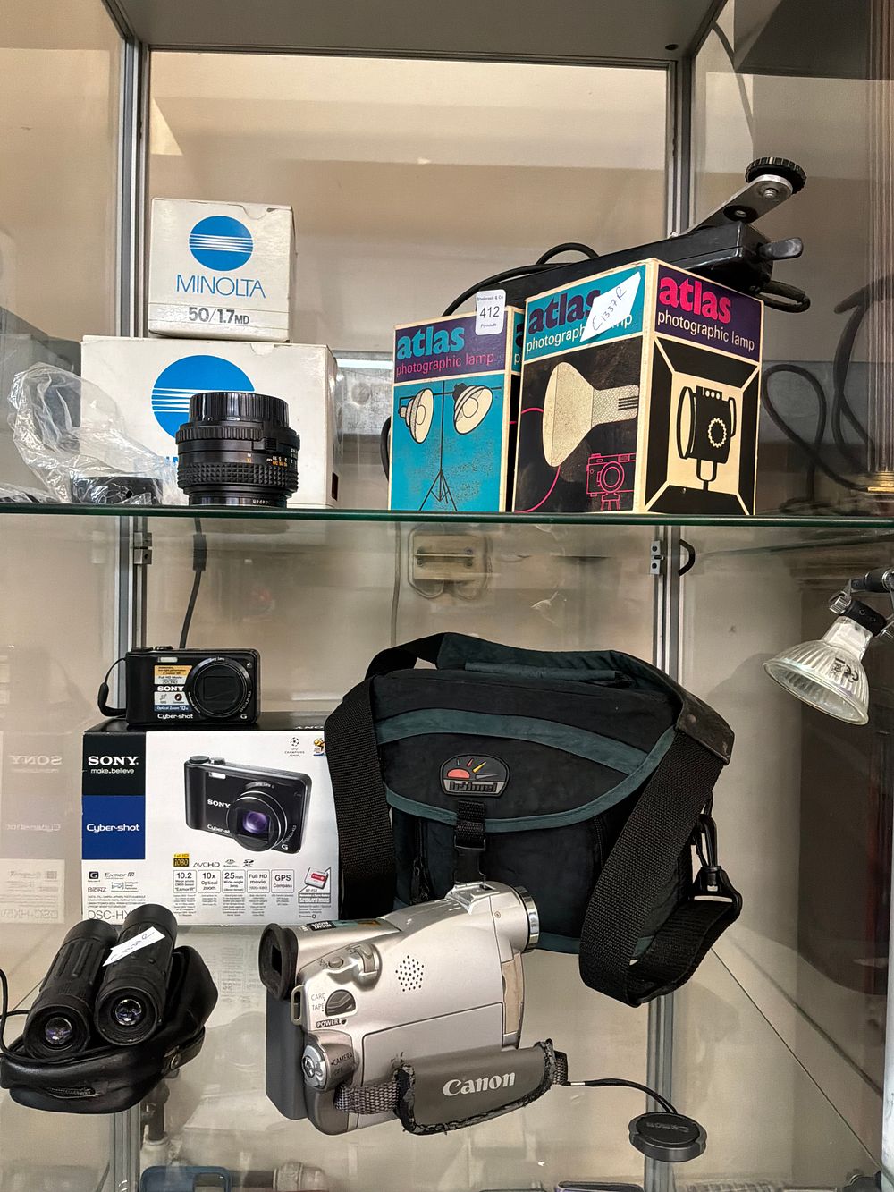 Lot 412: A Collection of Photographic and Optical Equipment including Sony and Minolta Examples