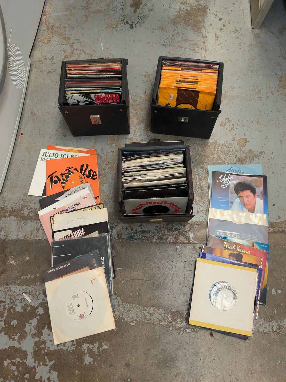 Lot 434: A Collection of  Seven Inch Vinyl Singles Including Madonna and Shakin' Stevens Examples