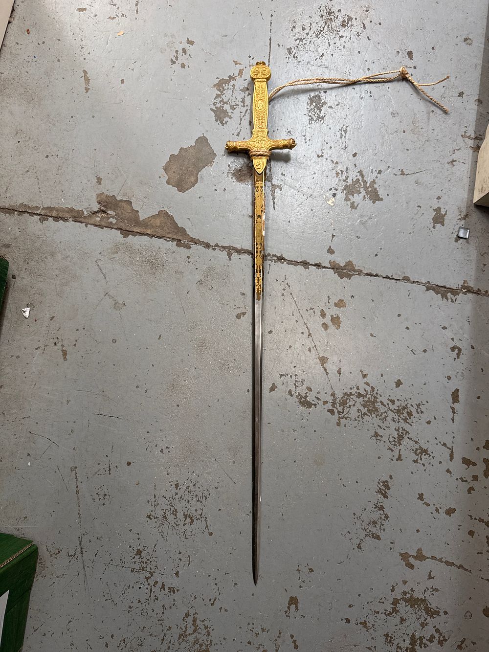 Lot 240: A Fraternal Order style Gilt Metal and Steel Ceremonial Sword
