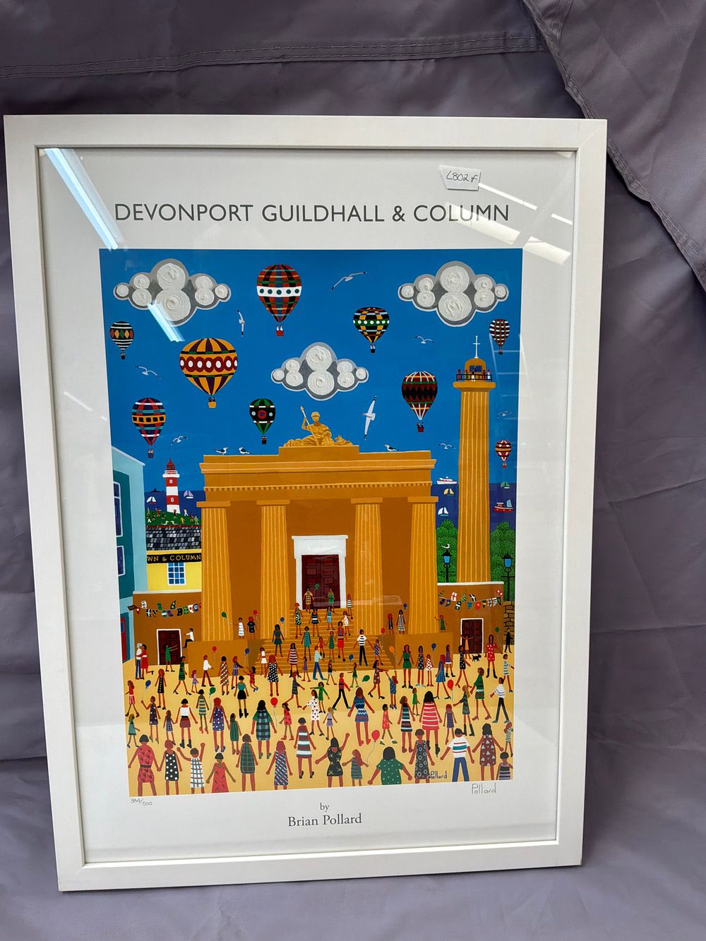 Lot 21: A Brian Pollard Signed Limited Edition Poster Print of Devonport Guildhall and Column