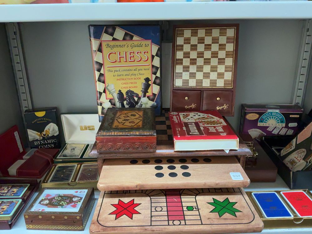 Lot 37: A Collection of Board Games and Playing Cards Including Bicycle and De La Rue Examples