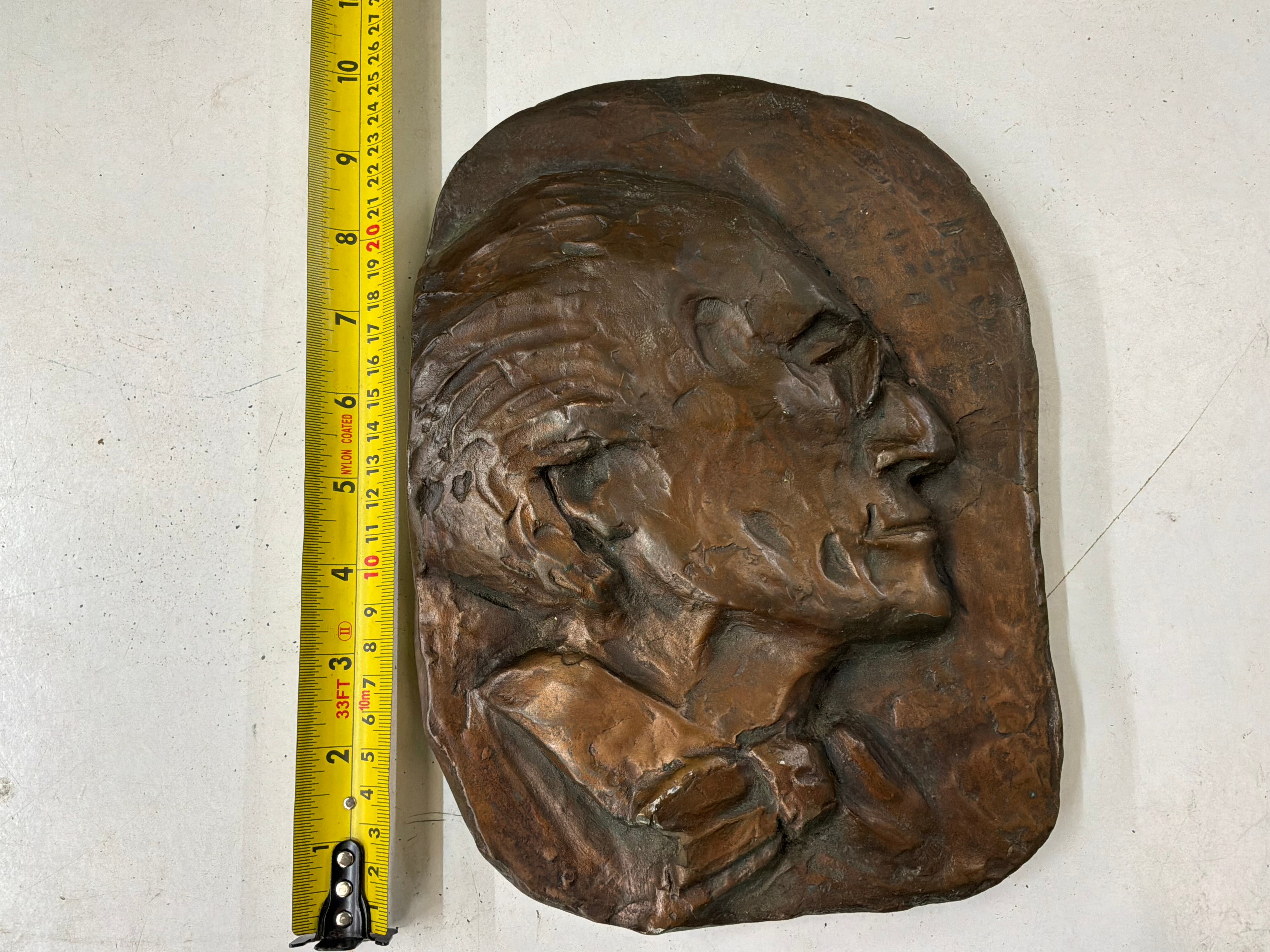 Lot 59 – A Bronze Patinated Relief Plaque Depicting a Male Profile ...