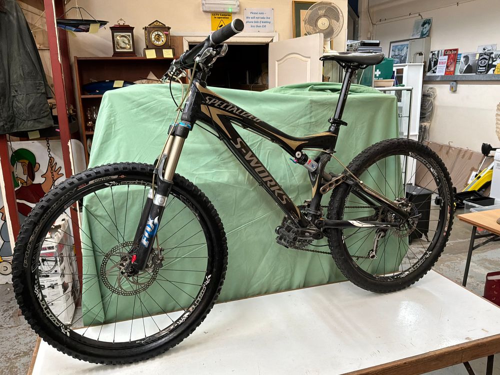 Lot 78: A Specialized S-Works Stumpjumper FSR Carbon Full Suspension Mountain Bike