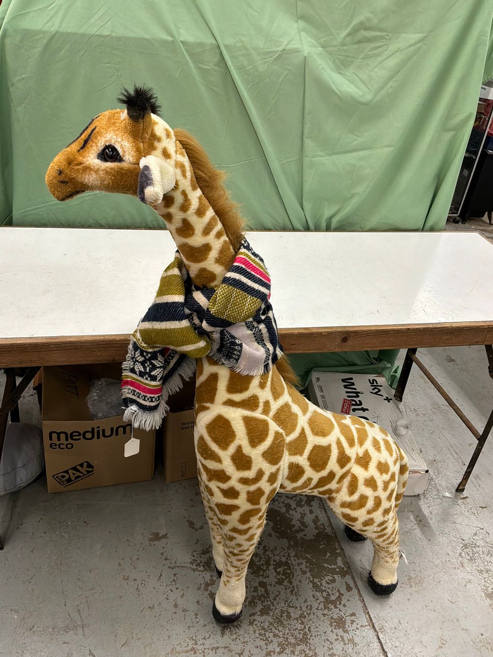 Lot 86: A Melissa and Doug Giant Lifelike Plush Giraffe