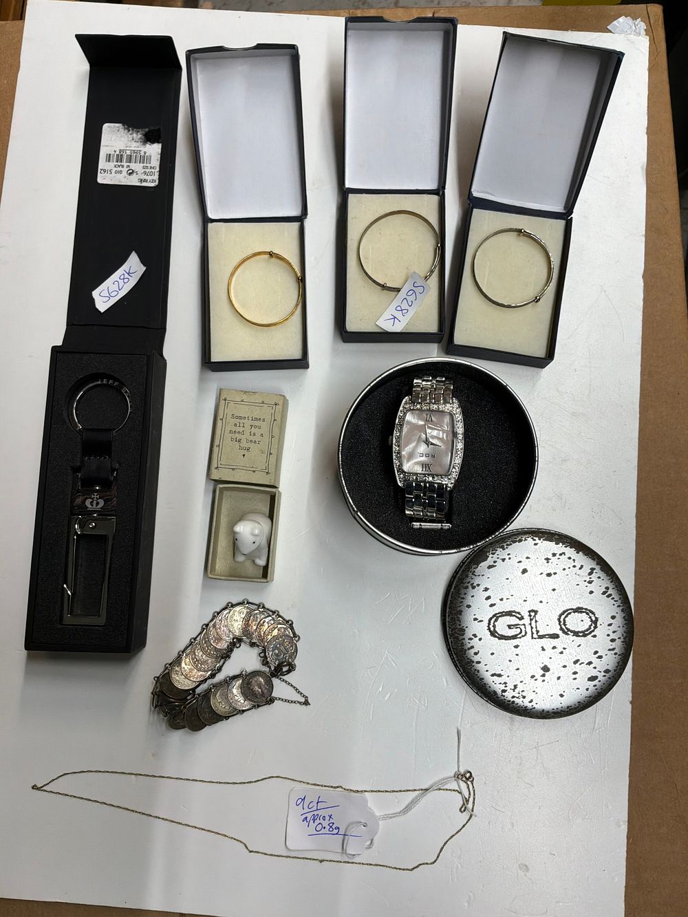 Lot 89: A Collection of Jewellery and Accessories including a Nine Carat Gold Neck Chain and ROC. style Wristwatch