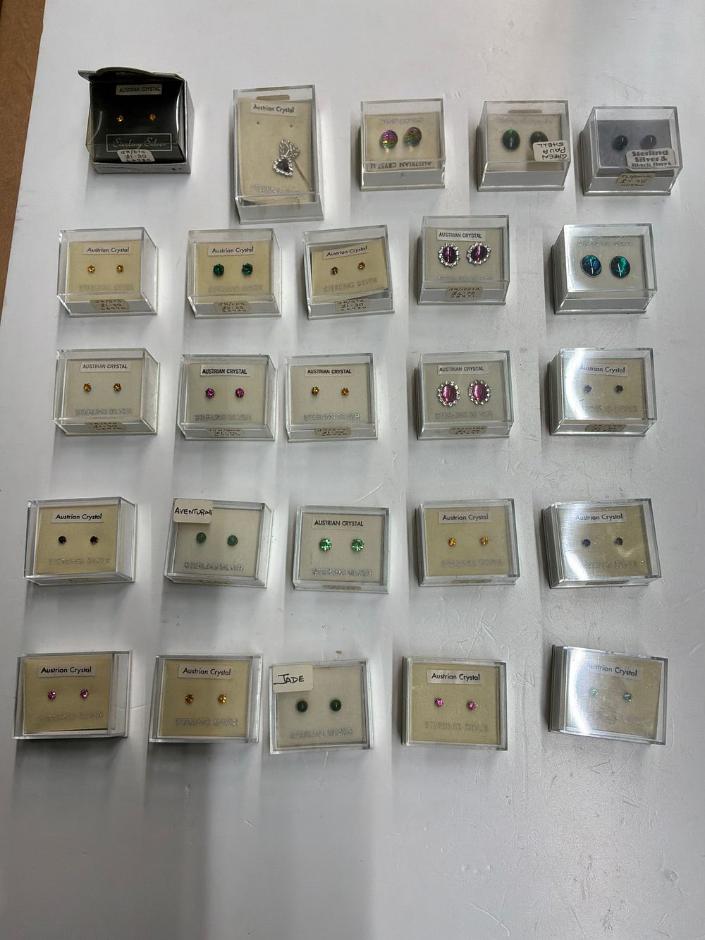 Lot 96: A Collection of Austrian Crystal and Semi-Precious Stone Costume Jewellery including Sterling Silver Examples