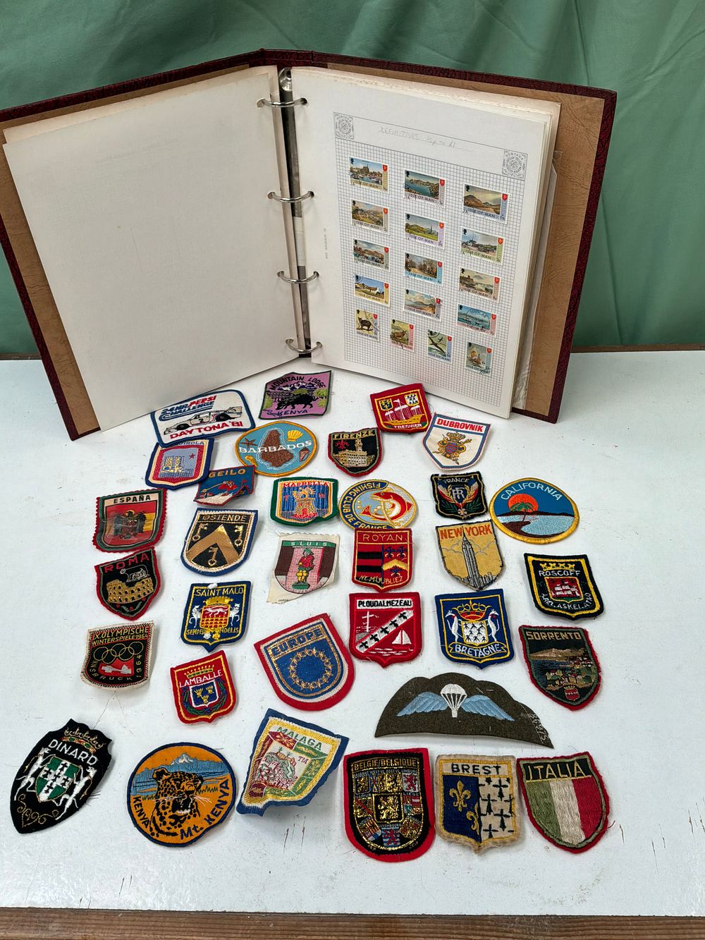 Lot 104: A Collection of Isle of Man Philatelic Items and Embroidered Travel Souvenir Patches