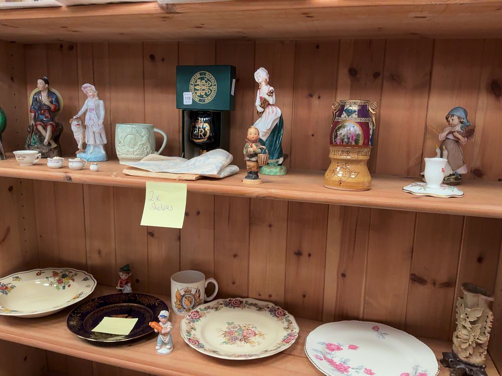Lot 119: A Collection of Ceramic and Stone Decorative Ornaments including Royal Doulton and Prinknash Pottery Examples