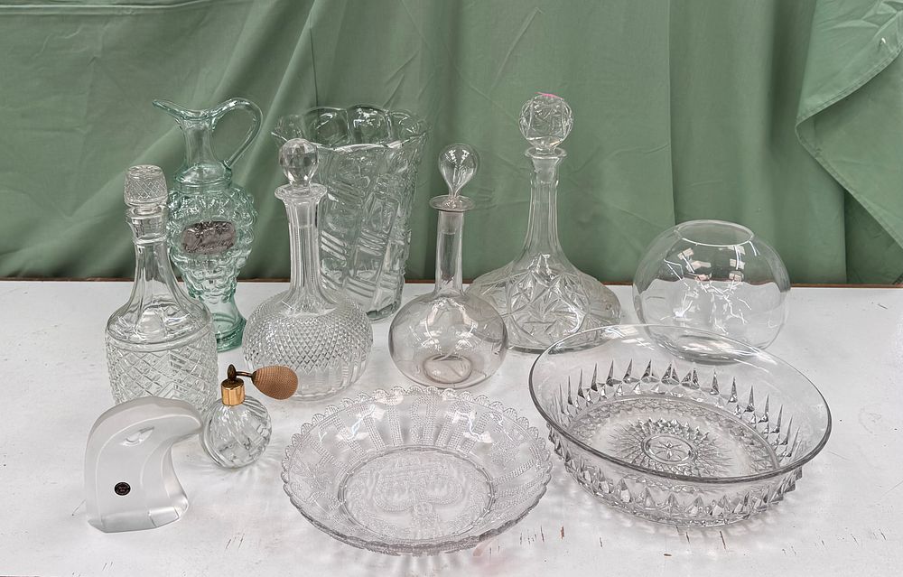 Lot 155: A Collection of Decorative and Commemorative Glassware Including French and Victorian Examples