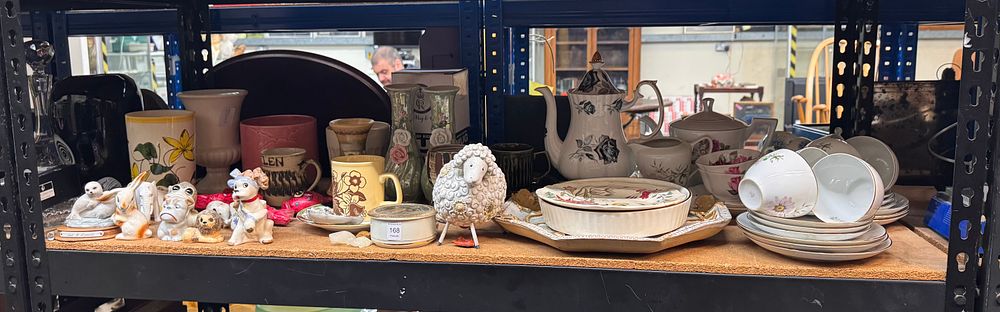 Lot 168: A Collection of Ceramics and Animal Figurines Including Royal Albert and Wedgwood Examples