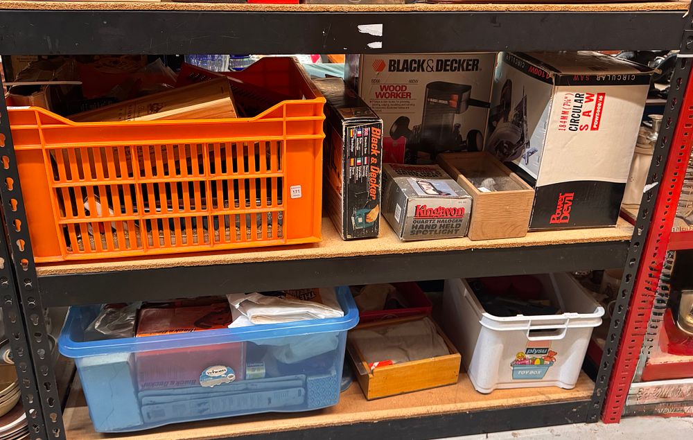 Lot 171: A Collection of Power Tools and Workshop Equipment Including Black & Decker and Power Devil Examples