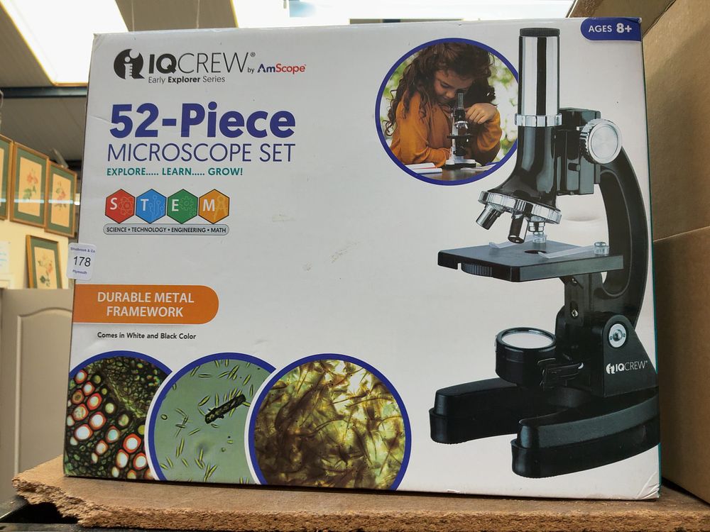 Lot 178: A Fifty Two Piece IQCREW by AmScope Early Explorer Series Microscope Set in Case