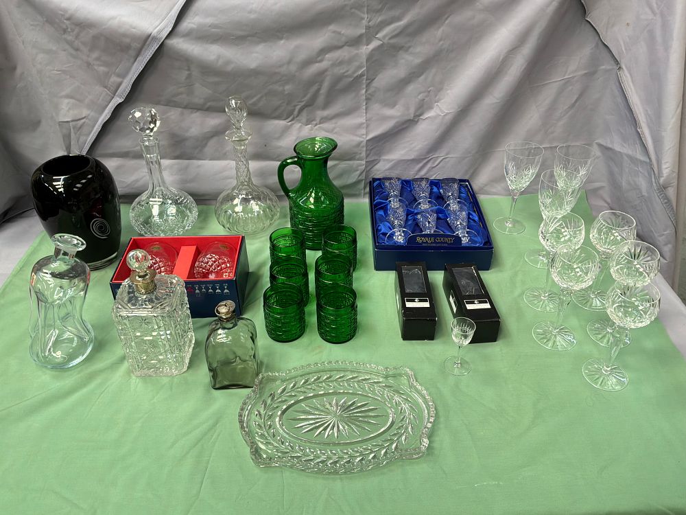 Lot 179: A Collection of Cut Glass and Crystal Tableware Including Cristal d'Arques and Royale County Examples