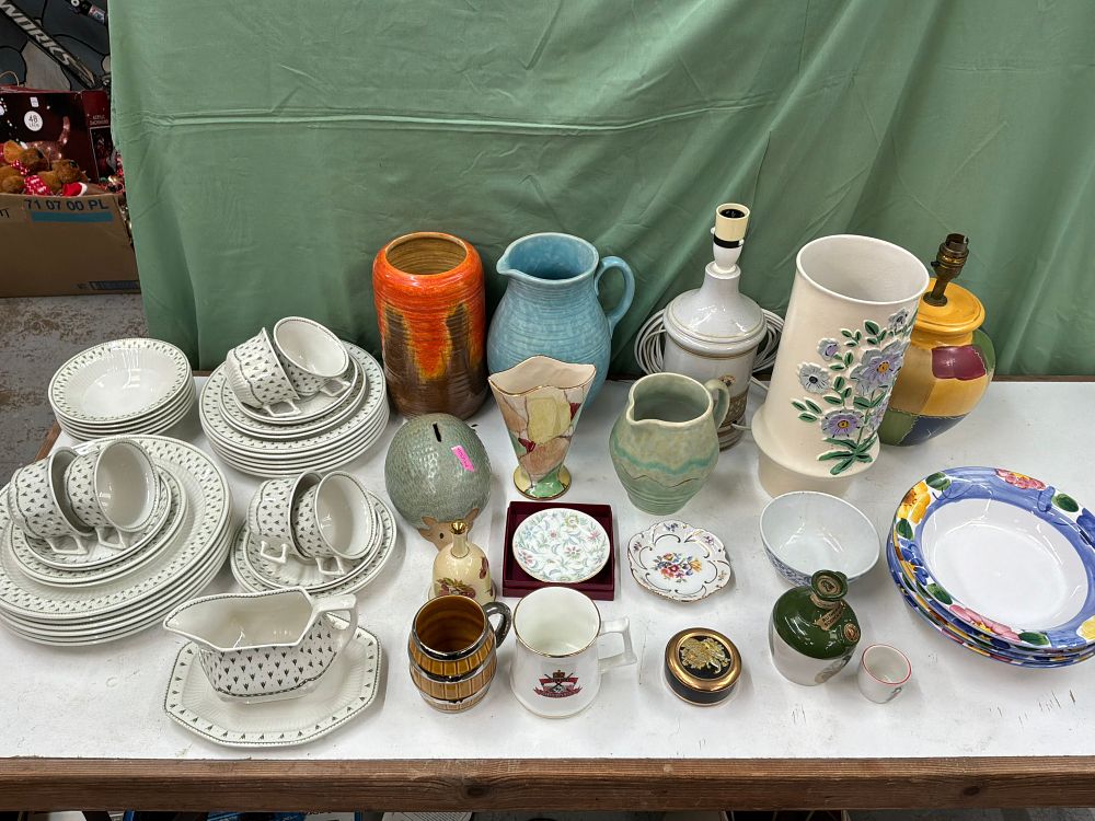 Lot 181: A Collection of Ceramics and Tableware including Adams Meadowlands and Jersey Pottery Examples