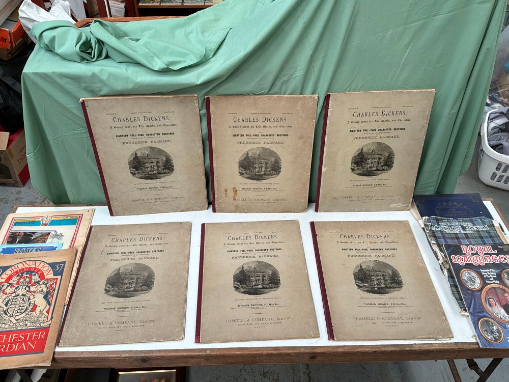 Lot 186: Archer, Thomas. Charles Dickens: A Gossip about his Life, Works, and Characters. Cassell & Company, Limited, c.1890. Six-Division Set