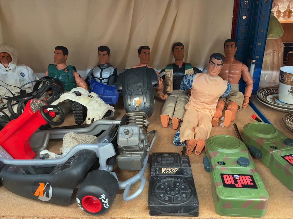 Lot 214: A Collection of Action Man Action Figures and Accessories Including G.I. Joe Examples