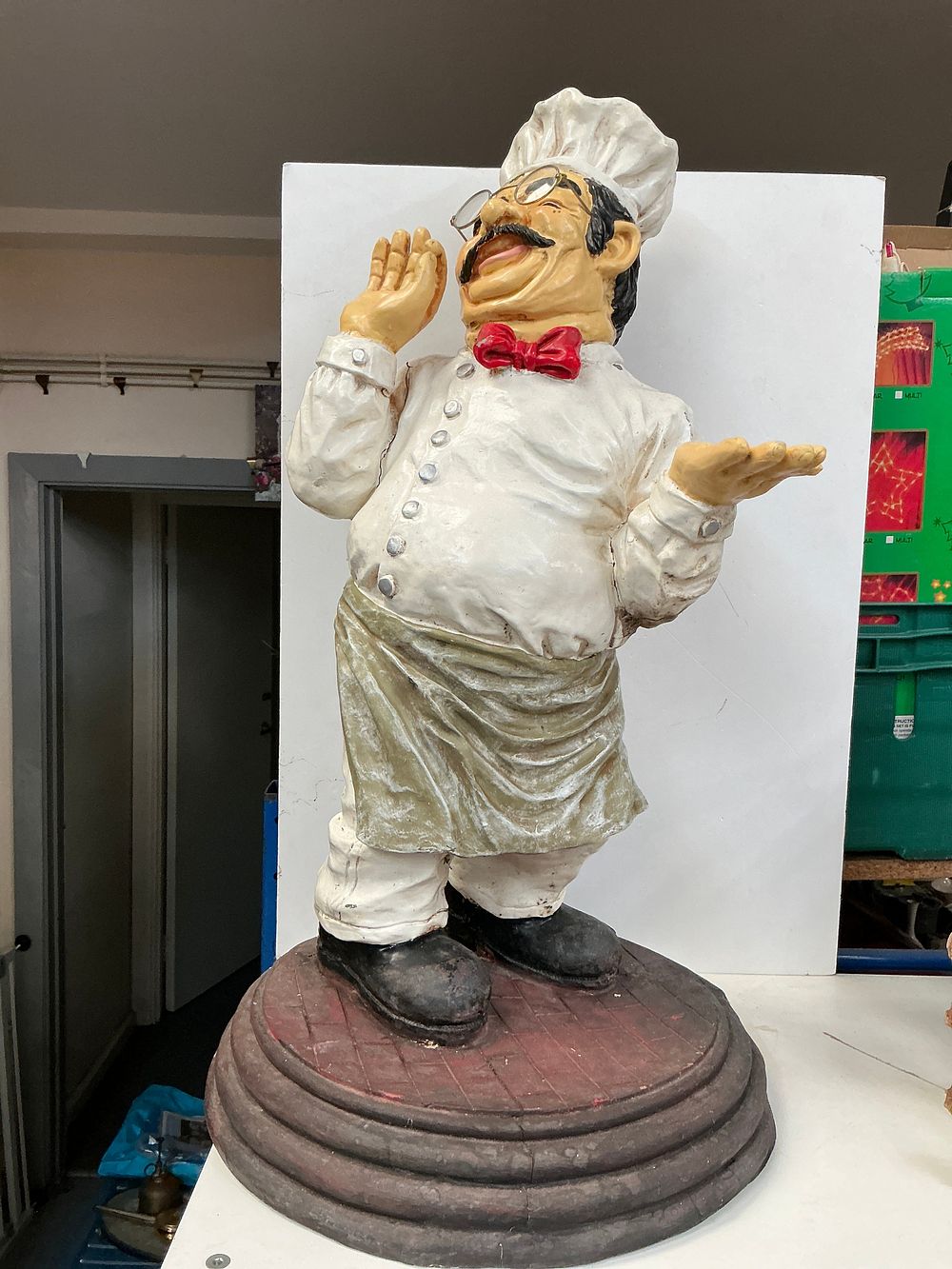 Lot 230: A Large Decorative Composite Figure of a Chef