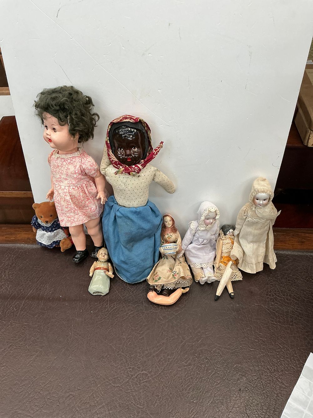 Lot 236: A Collection of Assorted Antique and Vintage Dolls and Miniatures