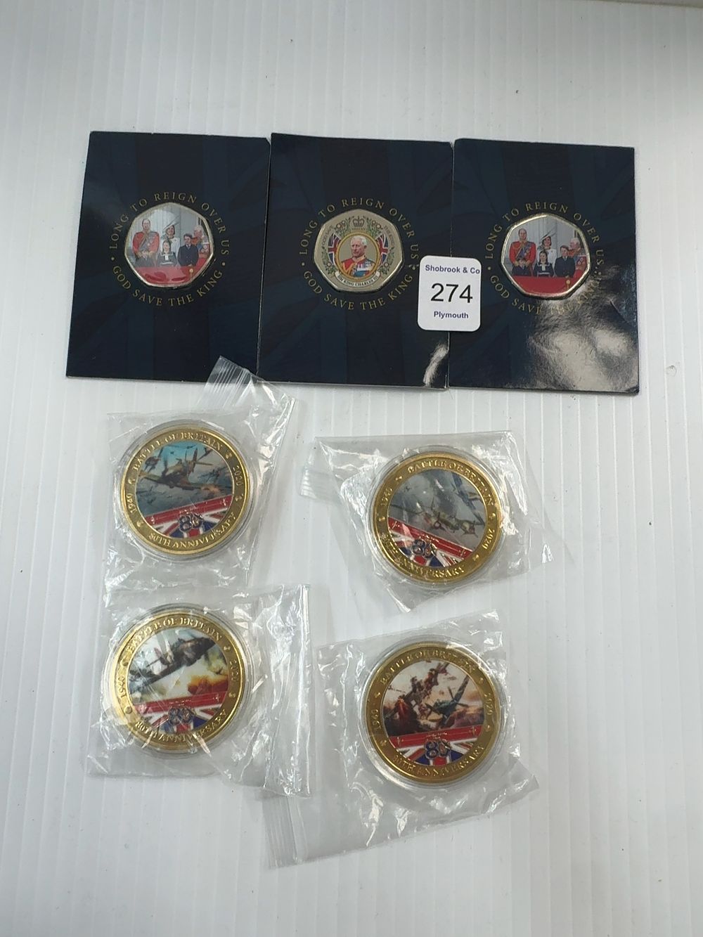 Lot 274: A Collection of Royal Commemorative and Battle of Britain 80th Anniversary Medallions