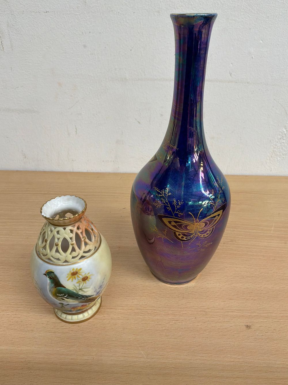 Lot 410: Two Decorative Ceramic Vases including Fielding's and Locke & Co. Worcester Examples