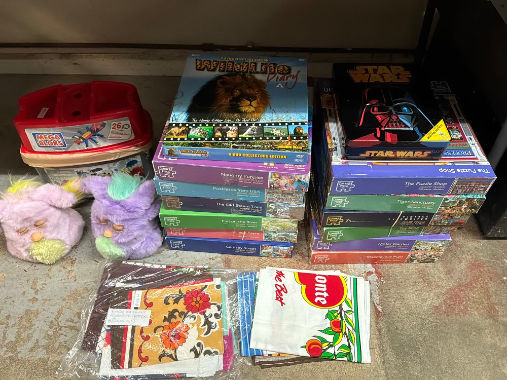 Lot 420: A Collection of Electronic Toys and Puzzles Including Funky Furby and Corner Piece Examples