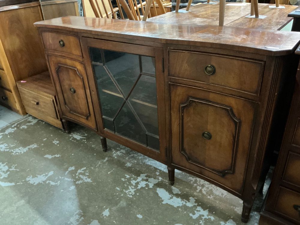 Lot 348: A Reproduction Georgian Style Mahogany Veneered Sideboard