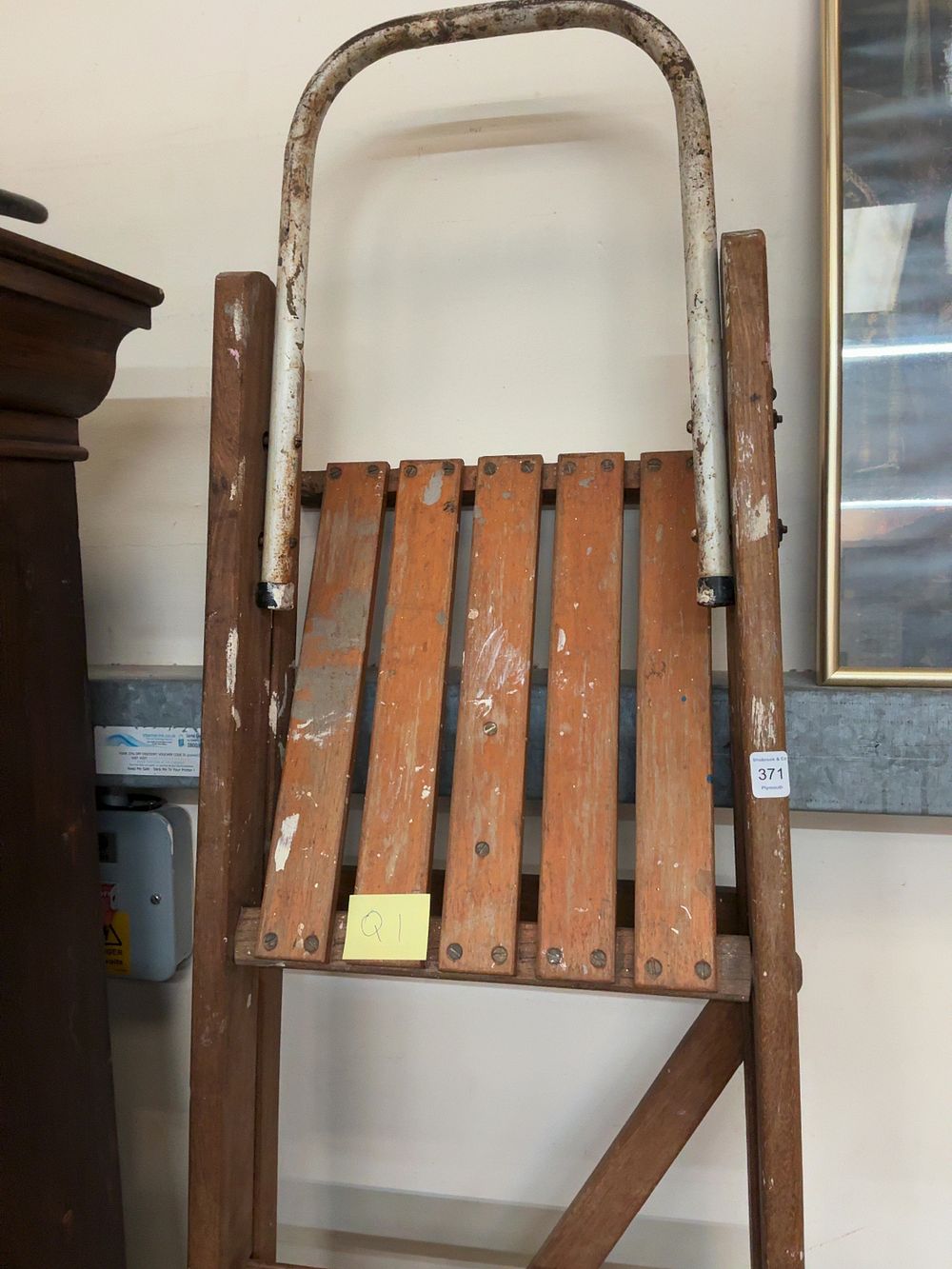Lot 371: A Mid-20th Century Wooden Step Ladder