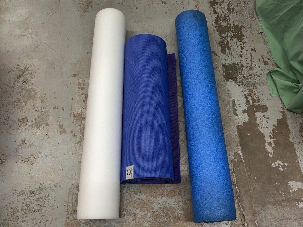 Lot 382: Two Foam Rollers and and Two Yoga Mats including a Yogamatters Example