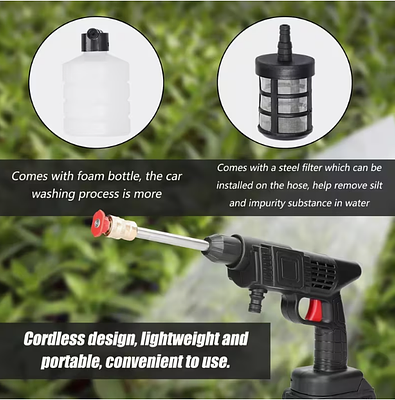 48v portable cordless car high pressure washer