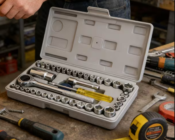 40pcs Wrench Set 1/4" & 3/8" | Multi-functional Socket Set,