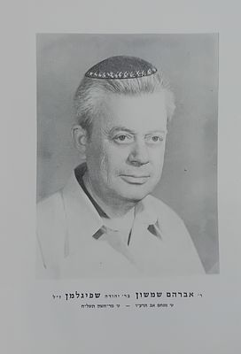 ספר זכרון לאברהם שפיגלמן. 
טרם נראה במכירות!