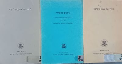 לוט 3 חוברות יובל וזכרון בהוצאת האקדמיה הלאומית הישראלית למדעים: 
עיונים בספרות - לכבוד דב 