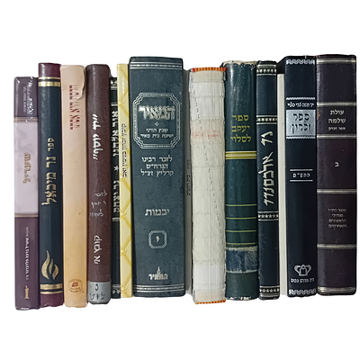 אוסף 14 ספרי זכרון תורניים: 
שעריל, נר מיכאל, יד יוסף, הדסה היא אסתר, זכרון בנימין זאב, אור 