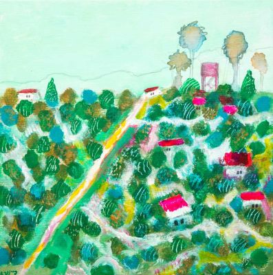 עודד פיינגרש (נ. 1938) - העליה לדגניה. עודד פיינגרש - העליה לדגניה 
שמן על בד מתוח על מסגרת עץ 