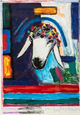 מנשה קדישמן - ראש כבשה . מנשה קדישמן - ראש כבשה 
ליטוגרפיה צבועה ביד, 
חתומה, 
ממוסגרת במסגרת נאה 