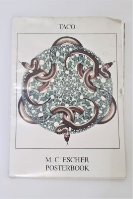 M. C. Escher - Poster Book, אוגדן עם 6 פוסטרים איכותיים למסגור. אוגדן פוסטרים של אשר, 
בהוצאת TACO 