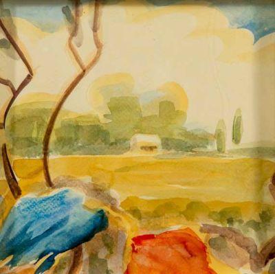 פרידה בת רחל (נ. בריסל, בלגיה 1942) - קדיתא. פרידה בת רחל / קדיתא 
אקוורל על נייר 
מידות הציור 19/19 ס"מ