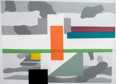 זוהדי קאדרי (נ.1972) - מלודיה גאומטרית. זוהדי קאדרי / מלודיה גאומטרית 
שמן על בד מתוח על מסגרת עץ 