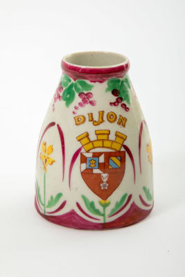 Grey Poupon - צנצנת קרמיקה עתיקה . פריט אספנות יפה, 
צנצנת קרמיקה מסביבות 1900, 
מצויירת ביד בדגם 