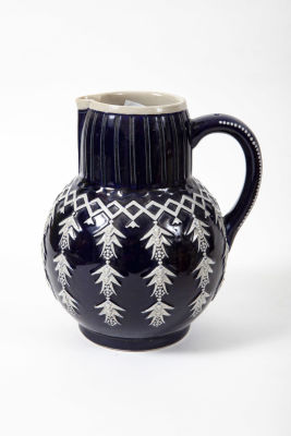 קנקן קרמיקה כחול. כד קרמיקה יפהפה, 
מצב מושלם. 
מידות - 17/25 ס"מ