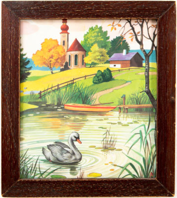 ברווזון מכוער. דף מתוך ספר, 
ממוסגר במסגרת וינטג'